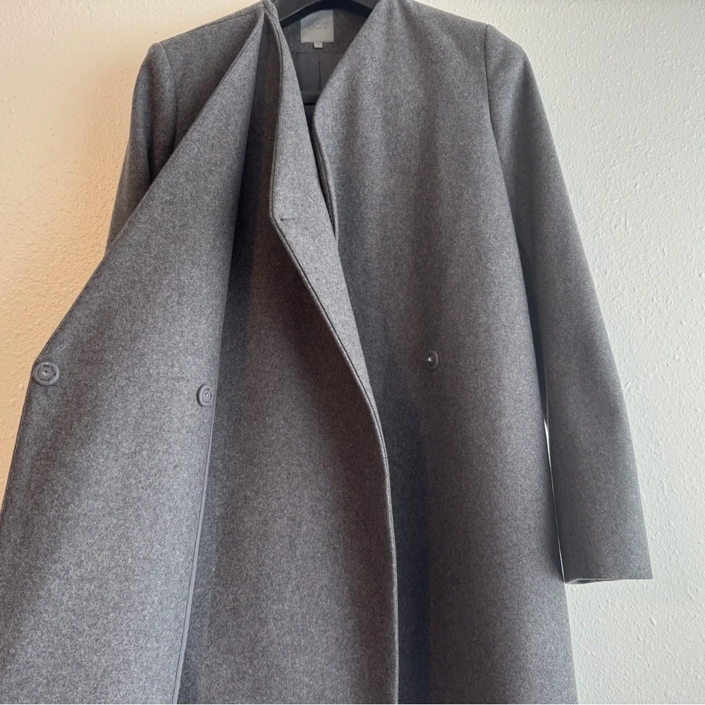 NWOT Asymmetric Architectural Layered Cashmere Coat Trinny Woodall 34 2 - Picture 6 of 10